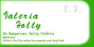 valeria holly business card